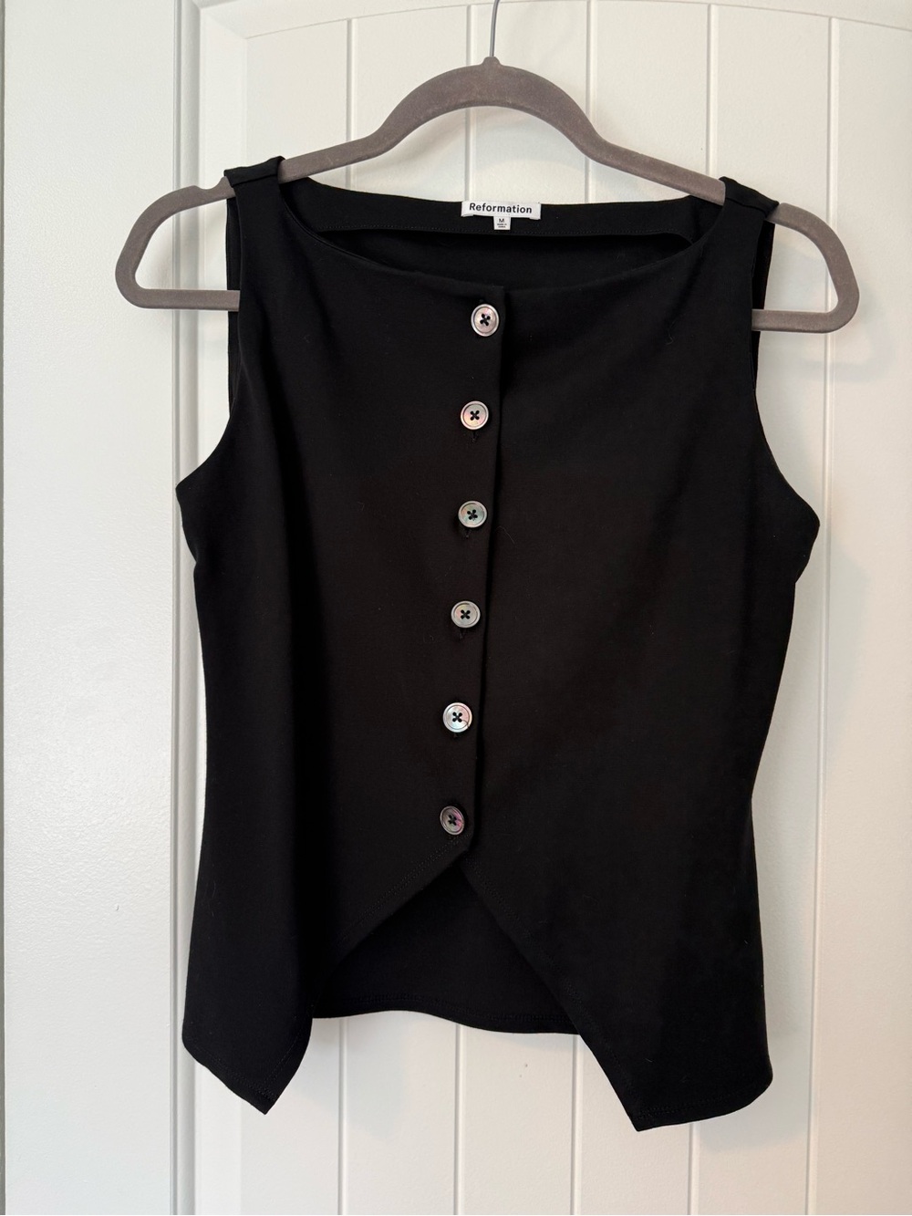 Reformation Knit button vest top